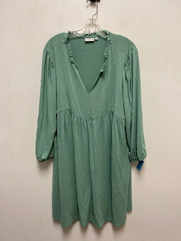 Today Only Dress Casual Short By Wonderly In Green, Size: 2x