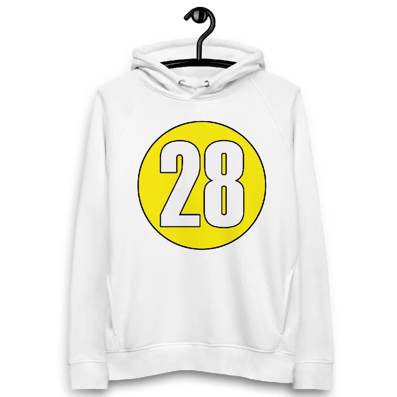 Weekend Deal Unisex pullover hoodie: White on Yellow 28