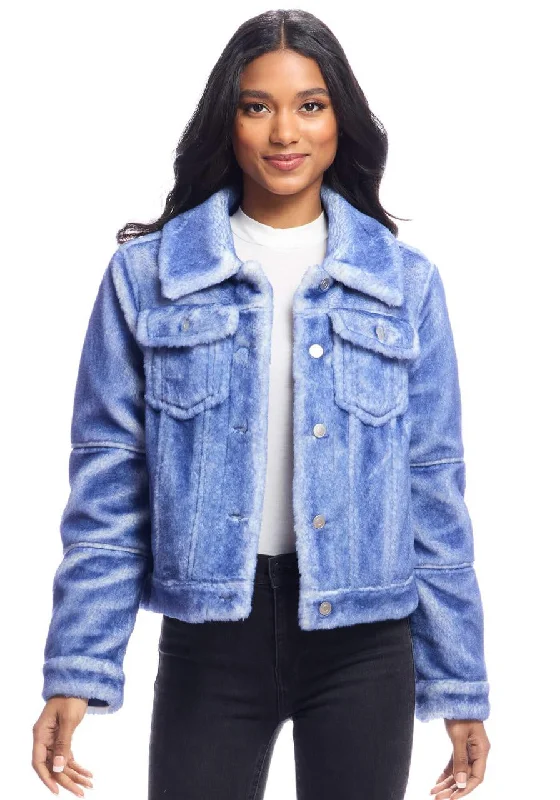 Markdowns Jeanius Fur Jacket (Indigo)