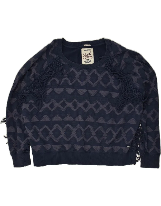 Online Only SUPERDRY Womens Boat Neck Jumper Sweater UK 18 XL Navy Blue Argyle/Diamond Online Only SUPERDRY Womens Boat Neck Jumper Sweater UK 18 XL Navy Blue Argyle/Diamond