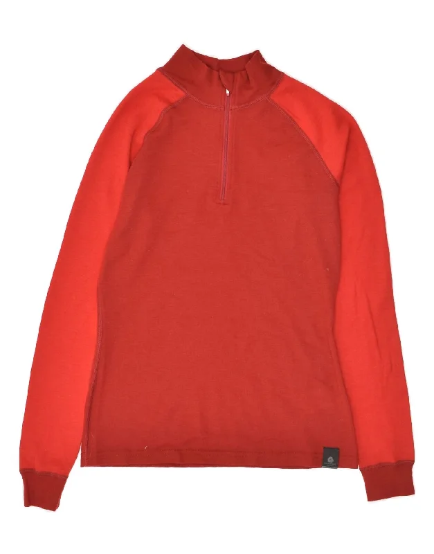 Big Discounts MOUNTAIN WAREHOUSE Womens Zip Neck Sweatshirt Jumper UK 10 Small  Red Wool