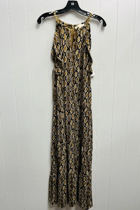 Shop and Save Dress Casual Maxi By Michael By Michael Kors In Brown & Cream, Size: Xl