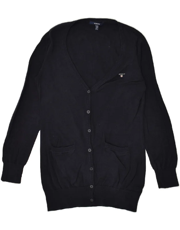 Stock Up and Save GANT Womens Cardigan Sweater UK 12 Medium Navy Blue Cotton