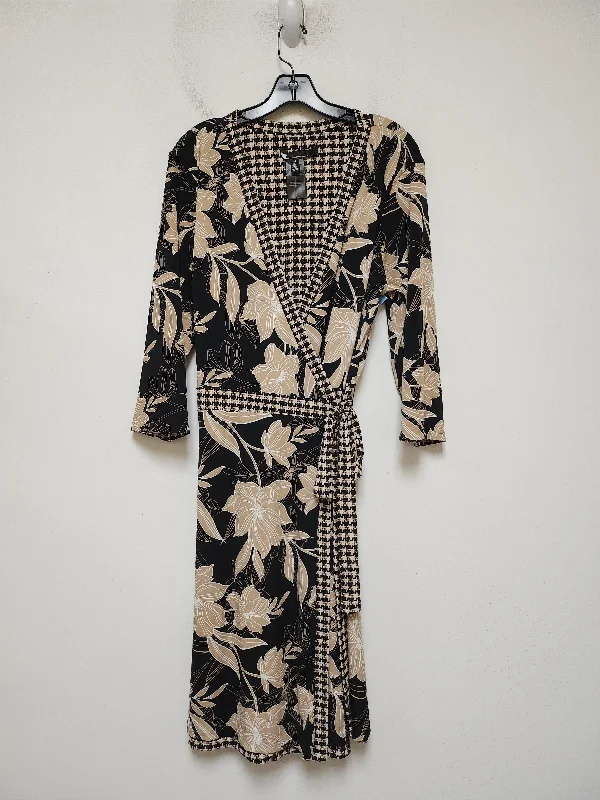 Loyalty Reward Dress Casual Midi By White House Black Market In Black & Tan, Size: Xl Loyalty Reward Dress Casual Midi By White House Black Market In Black & Tan, Size: Xl