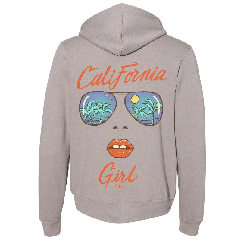Savings Alert California Girl Glasses Zipper Hoodie