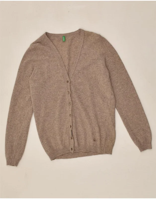 Daily Specials BENETTON Womens Cardigan Sweater UK 14 Medium Brown Wool