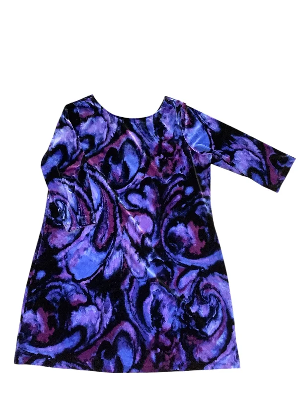 Midnight Sale Dress Casual Short By Isaac Mizrahi In Blue, Size: 1x