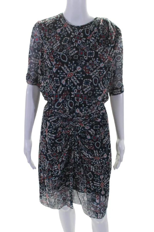 Savings Galore Etoile Isabel Marant Womens Silk Geometric Print Sheath Dress Multi