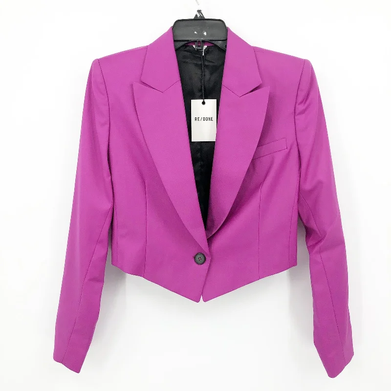 Final Clearance RE/DONE Women 90's Blazer & Trouser Set Small Jacket 2/26 Pants Fuchsia Pink NWT