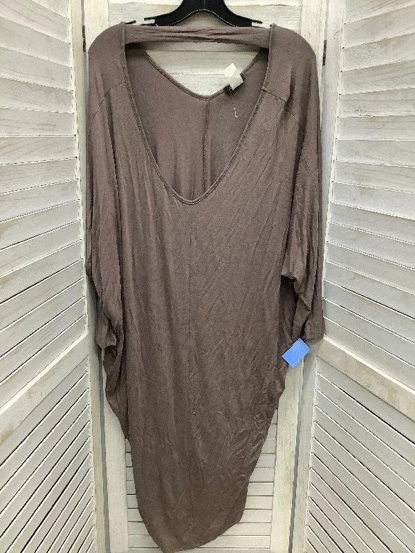 Discount Deals Dress Casual Midi By Clothes Mentor In Grey, Size: 2x