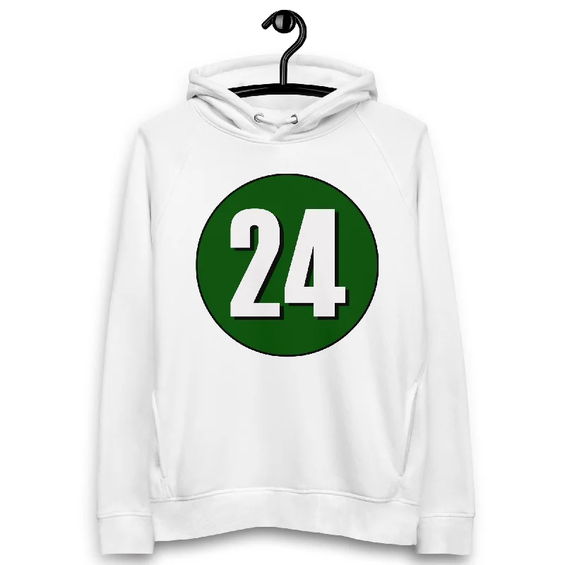 Special Buy Unisex pullover hoodie: White on Hunter Green 24