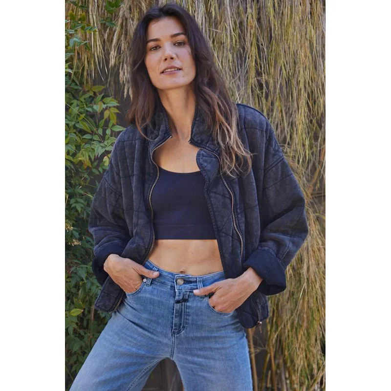 Major Savings By Together - It's All Good Washed Jacket - Charcoal