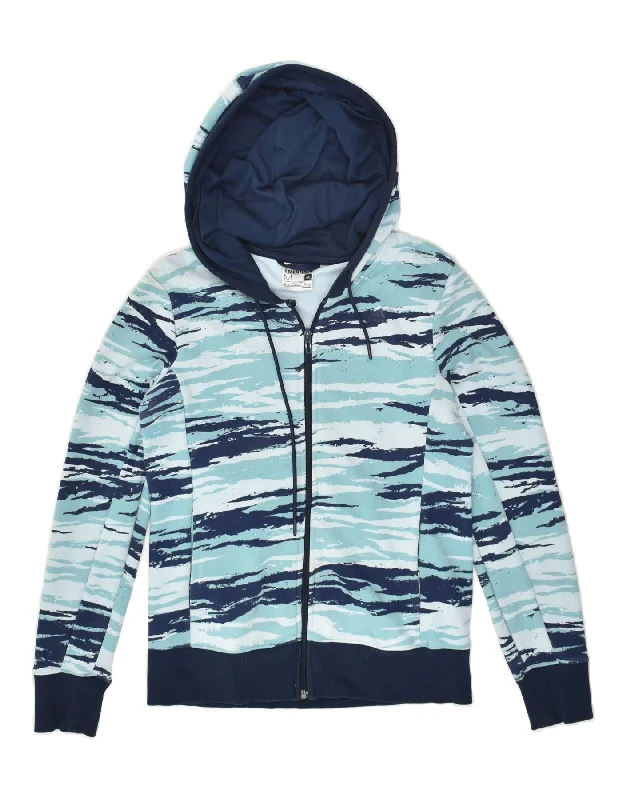 Extra Discounts ADIDAS Womens Zip Hoodie Sweater UK 12/14 Medium Blue Camouflage Cotton Extra Discounts ADIDAS Womens Zip Hoodie Sweater UK 12/14 Medium Blue Camouflage Cotton