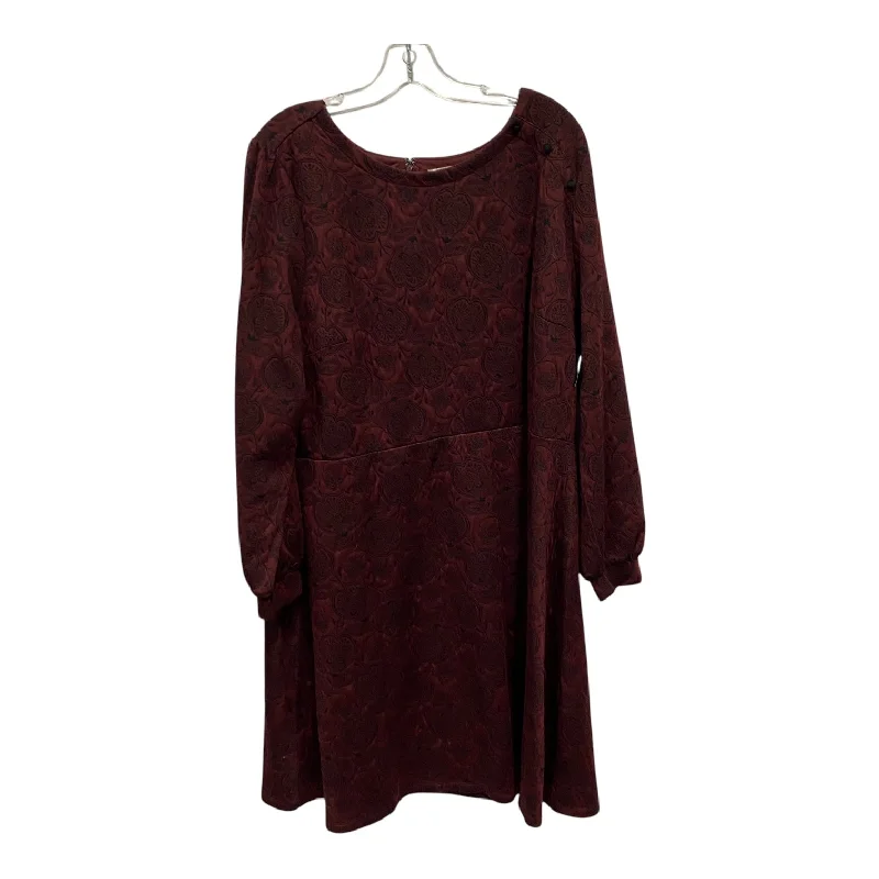 Final Sale DRESS CASUAL MIDI by LOFT In RED, Size: 2X