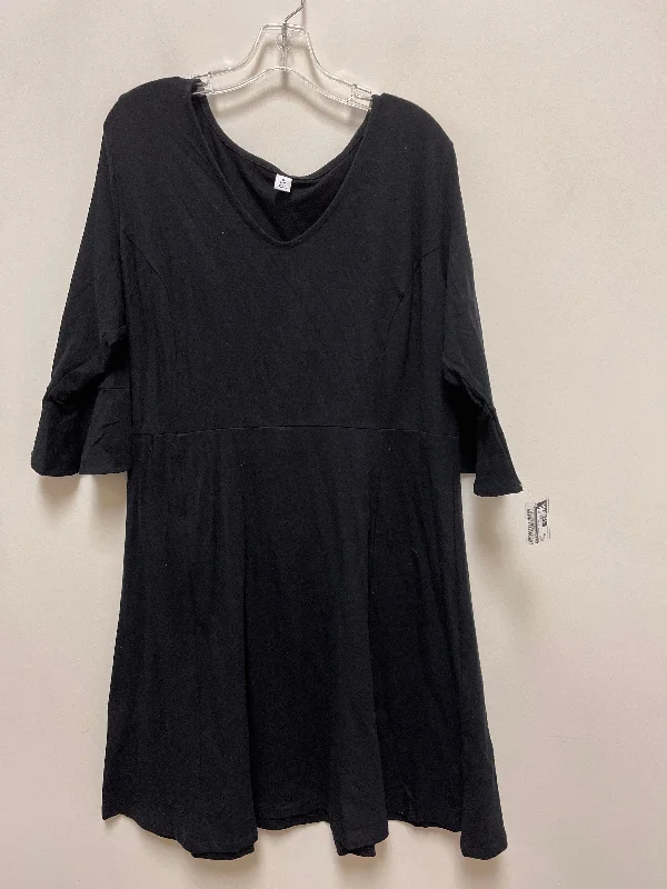 Major Savings Dress Casual Midi By Old Navy In Black, Size: 2x