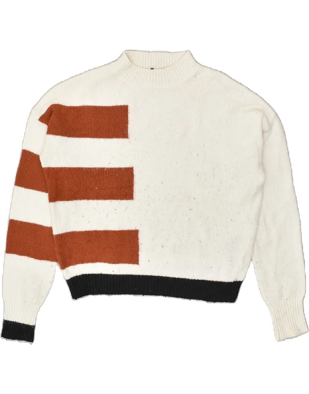 Special Offer VOLCOM Womens Turtle Neck Jumper Sweater UK 4/6 Small White Colourblock Special Offer VOLCOM Womens Turtle Neck Jumper Sweater UK 4/6 Small White Colourblock