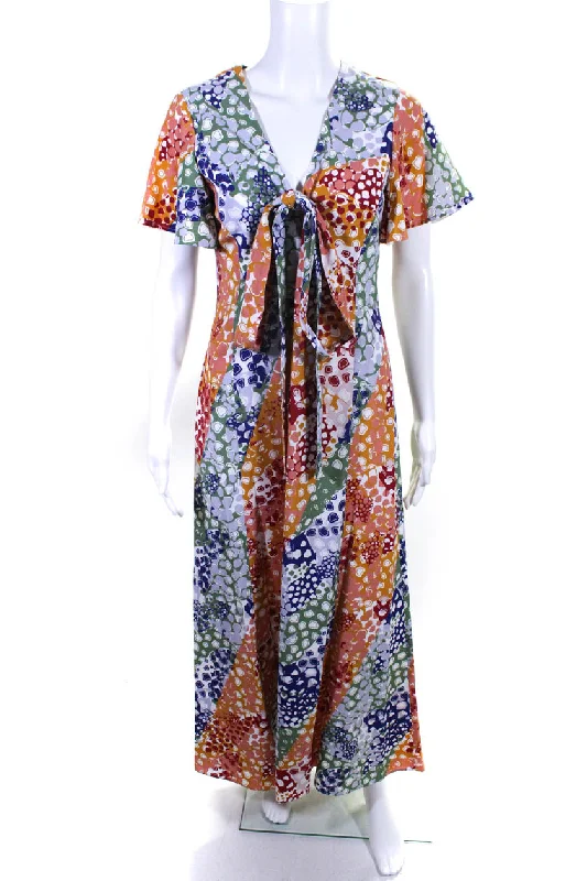 Super Sale Adeam Womens Neck Tie Dress Multi