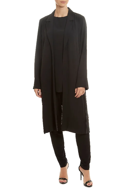 Low Prices Black 'Notch Collar' Jacket