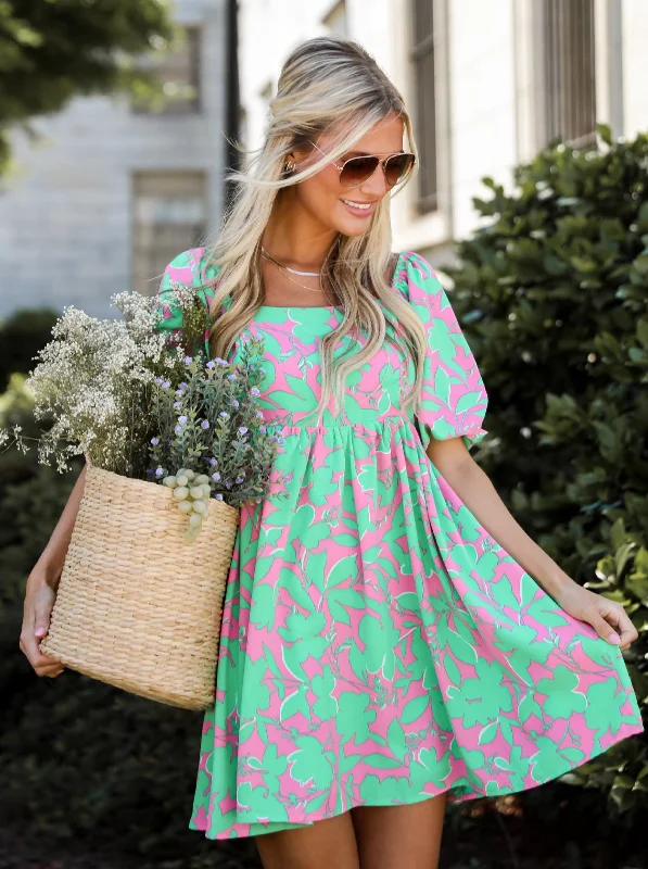 Special Buy FINAL SALE - Certainly Sweet Pink Floral Mini Dress