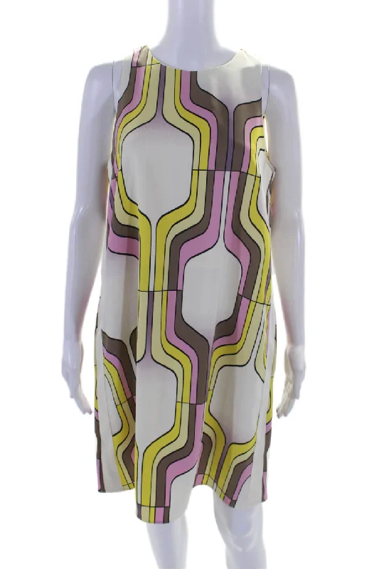 Referral Discount Marella Art 365 Womens Striped Sleeveless Agori Dress White Multi Colored Referral Discount Marella Art 365 Womens Striped Sleeveless Agori Dress White Multi Colored