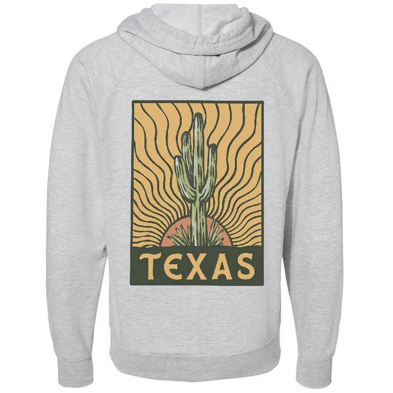 Overstock Desert Sunset Texas Raglan Zipper Hoodie