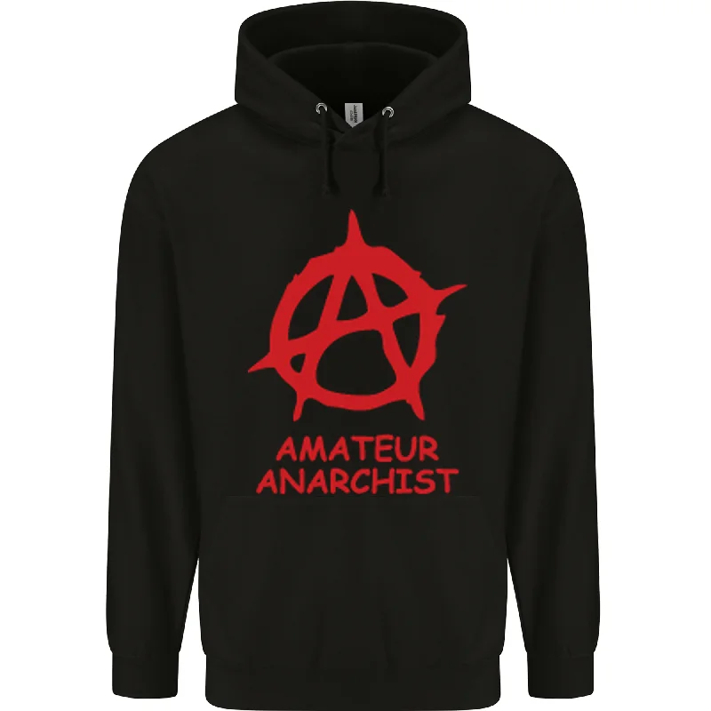Steals and Deals Amateur Anarchist Anarchism Activist Funny Mens 80% Cotton Hoodie