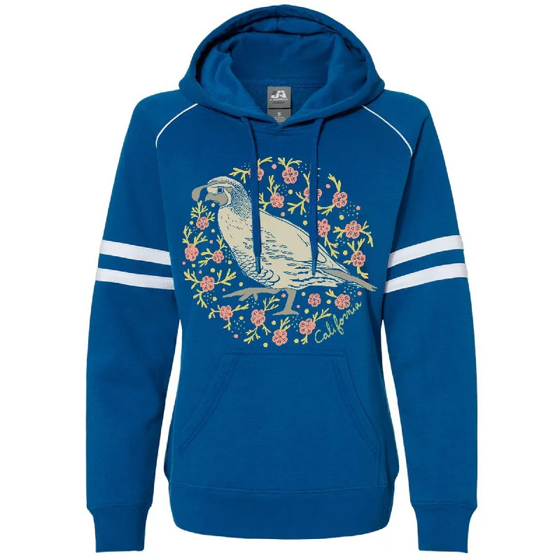 Mega Sale California Poppy Quail Varsity Hoodie