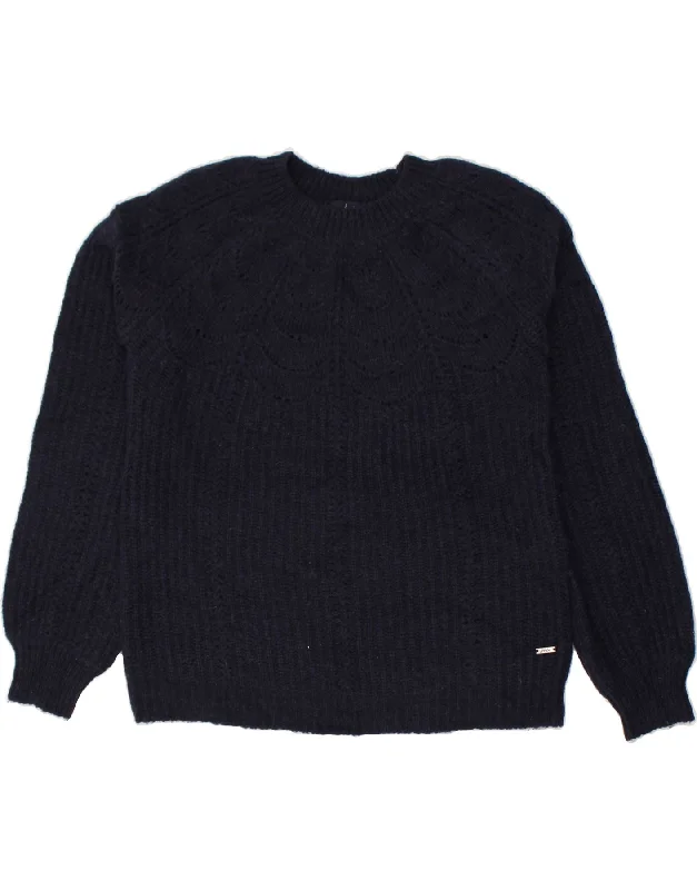 Mega Deal JOULES Womens Crew Neck Jumper Sweater UK 8 Small Navy Blue Acrylic