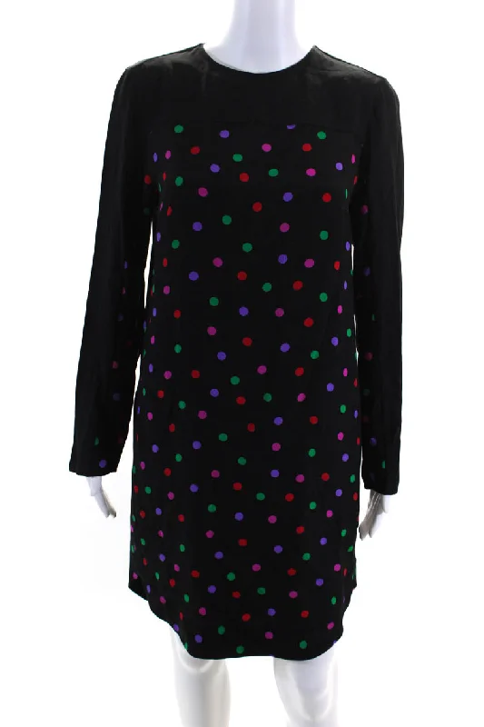 Factory Direct Sale Akris Punto Womens Silk Polka Dot Shirt Dress Black Multi Colored Factory Direct Sale Akris Punto Womens Silk Polka Dot Shirt Dress Black Multi Colored