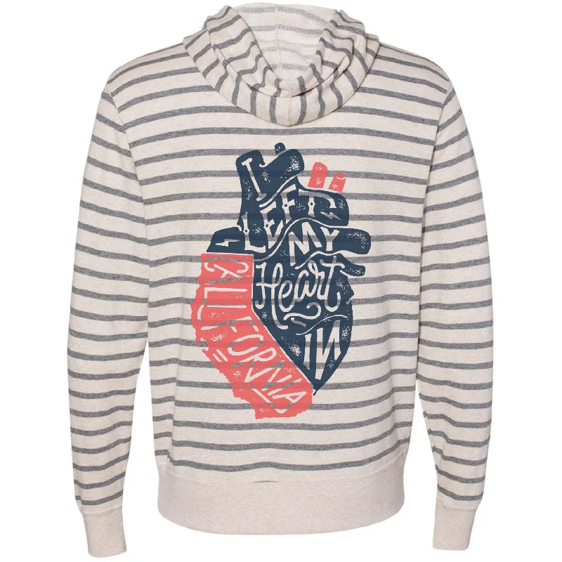 Discount Mania I Left My Heart In California Zipper Hoodie