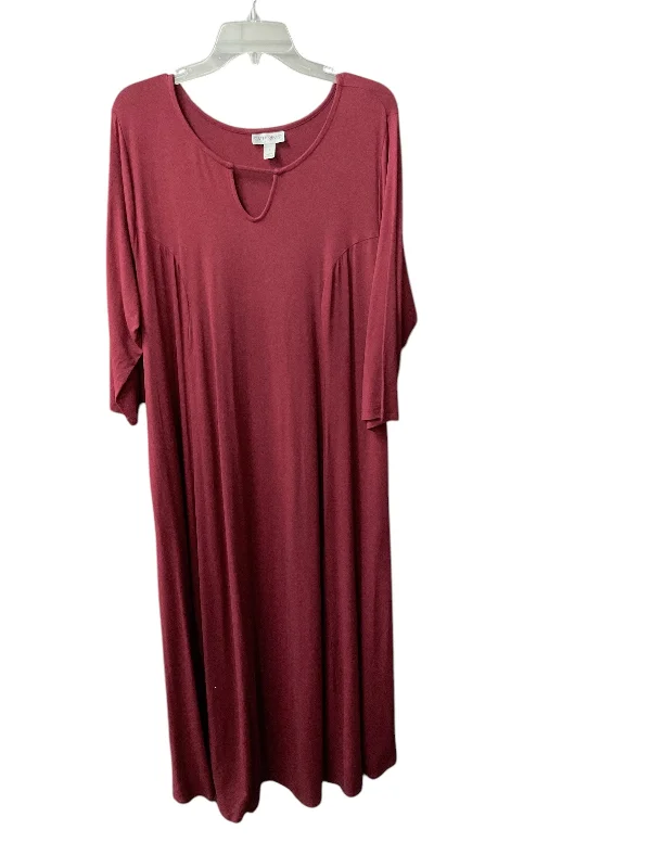 Limited Time Offer Dress Casual Maxi By Catherines In Red, Size: 1x