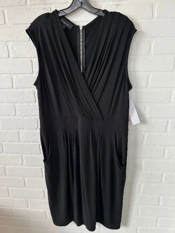 Weekend Deal Dress Casual Midi By Inc In Black, Size: Xl