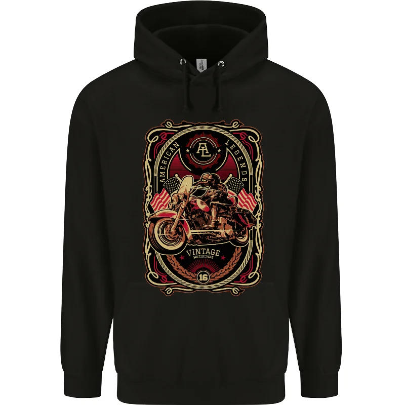 Daily Deals American Motorcycle Biker Motorcycle Mens 80% Cotton Hoodie