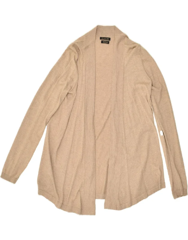 Hurry In MASSIMO DUTTI Womens Cardigan Sweater UK 10 Small Beige