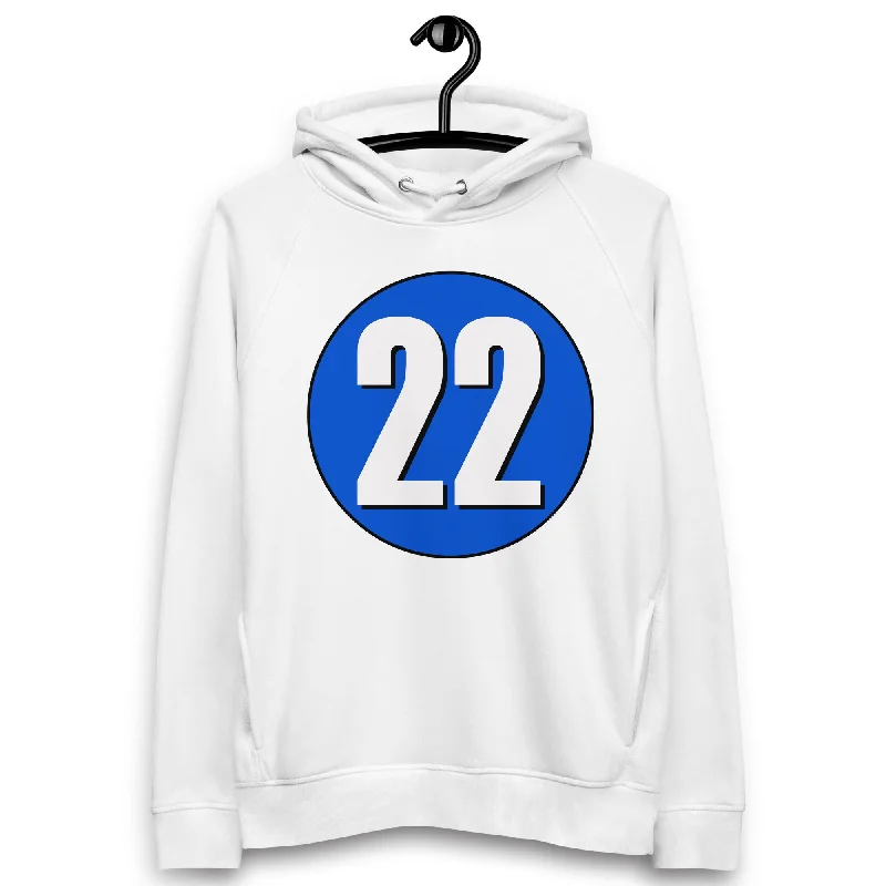Mega Sale Unisex pullover hoodie: White on Periwinkle 22