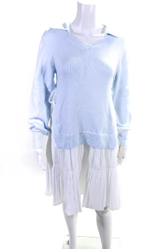 Lowest Price Adeam Womens Aster Knit Dress Ice Blue