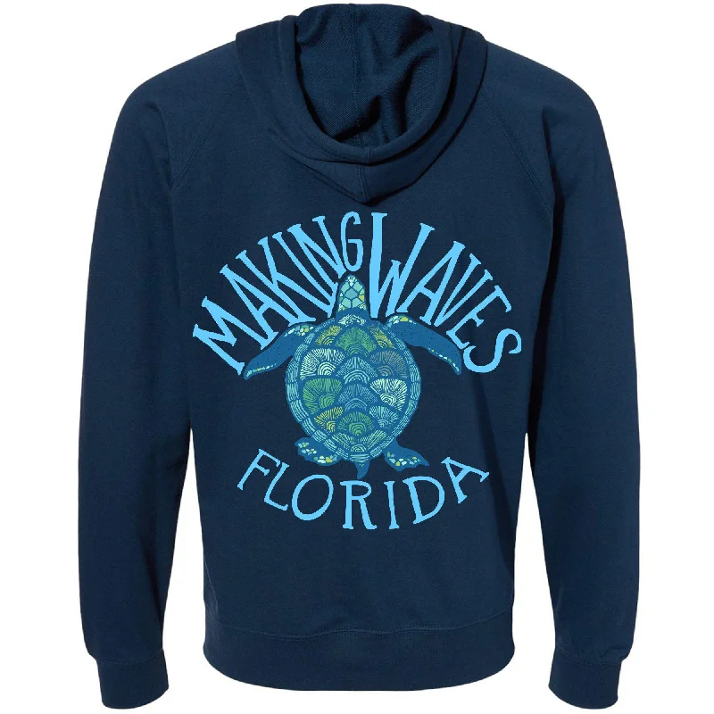 Limited Edition Sea Turtle Florida Raglan Zipper Hoodie