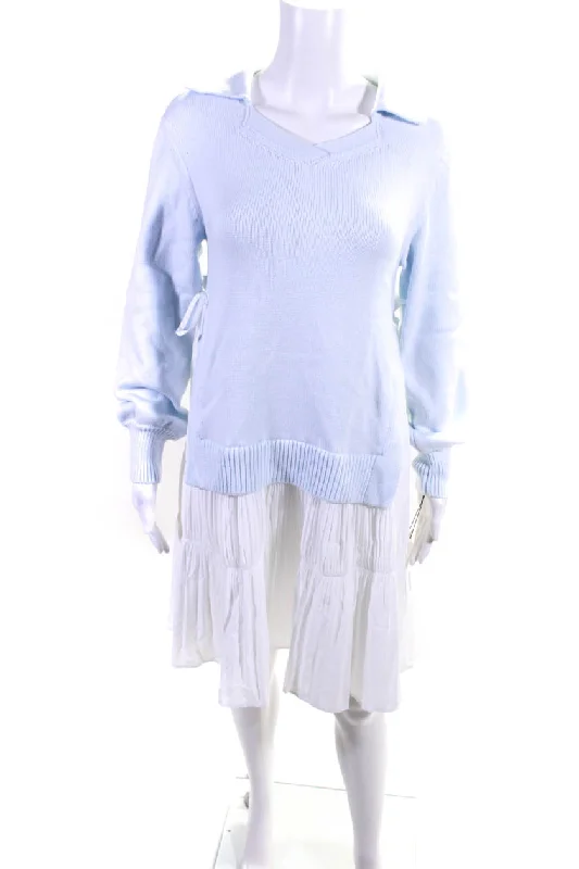 Today's Special Adeam Womens Aster Knit Dress Ice Blue