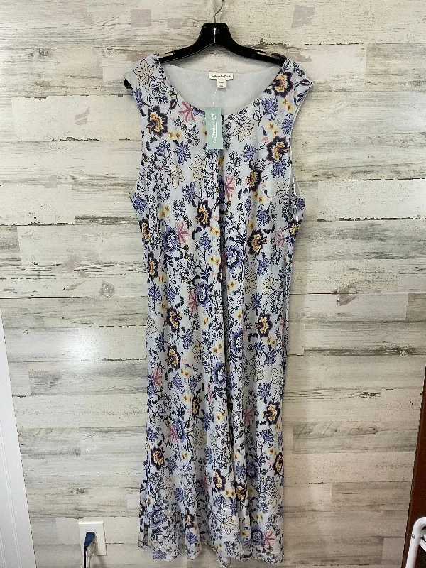 Overstock Dress Casual Maxi By Coldwater Creek In Blue, Size: 3x