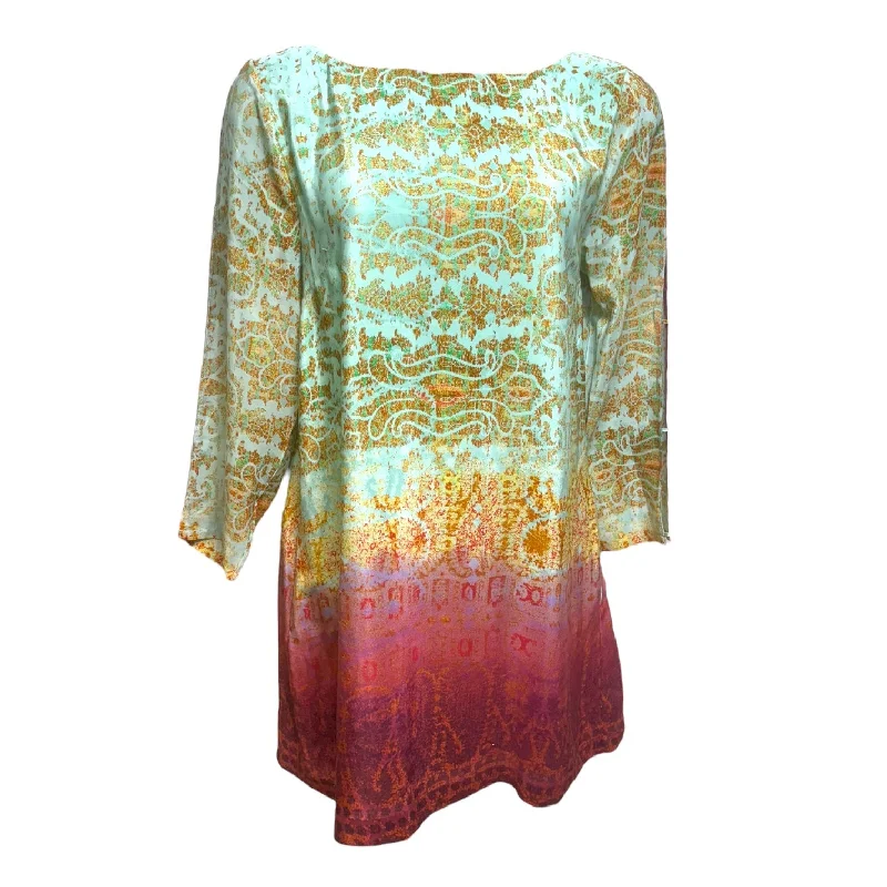Massive Deals Silk Dress Casual Midi By Maeve In Multi-colored, Size: Xl