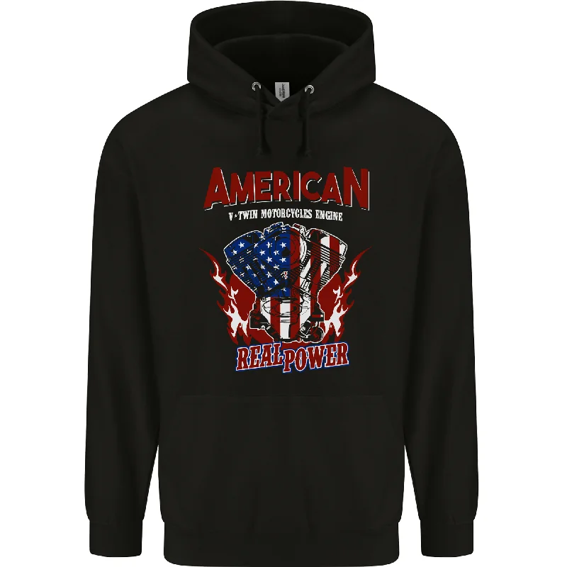 Savings Galore American V Twin Motorcycle Biker Chopper Mens 80% Cotton Hoodie