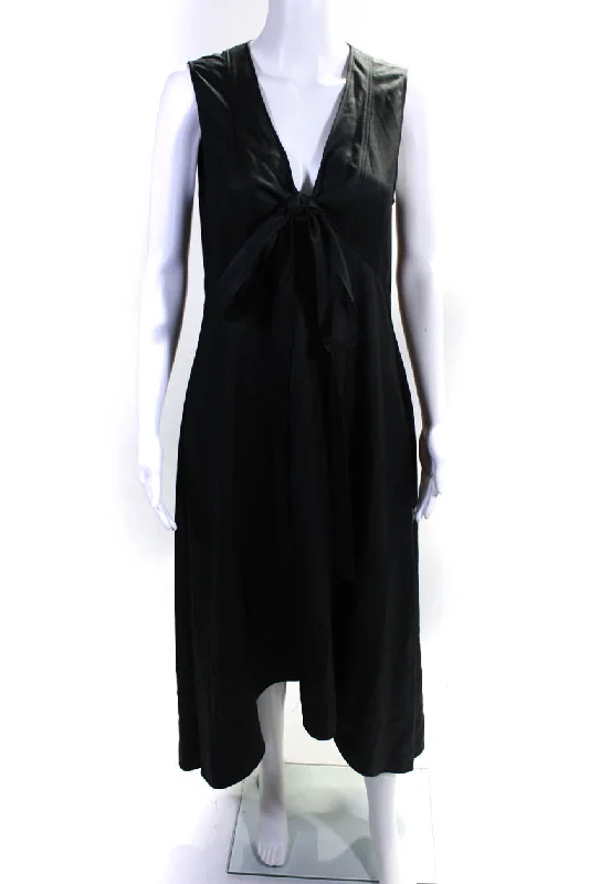 Amazing Deals Adeam Womens Sleeveless Neck Tie Dress Black