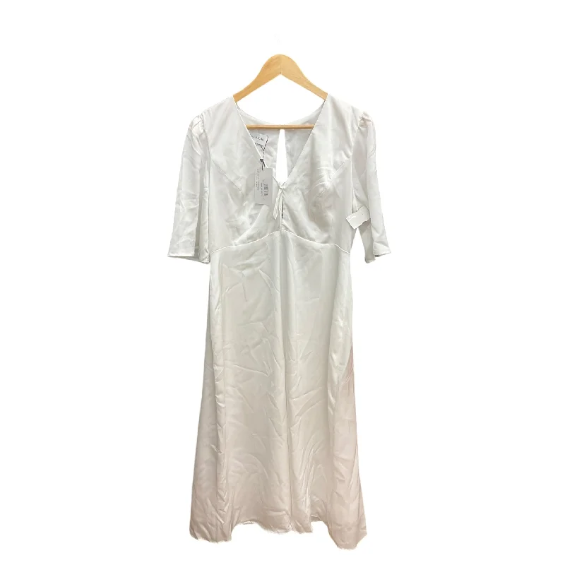 Early Access Dress Casual Midi By Clothes Mentor In White, Size: Xl