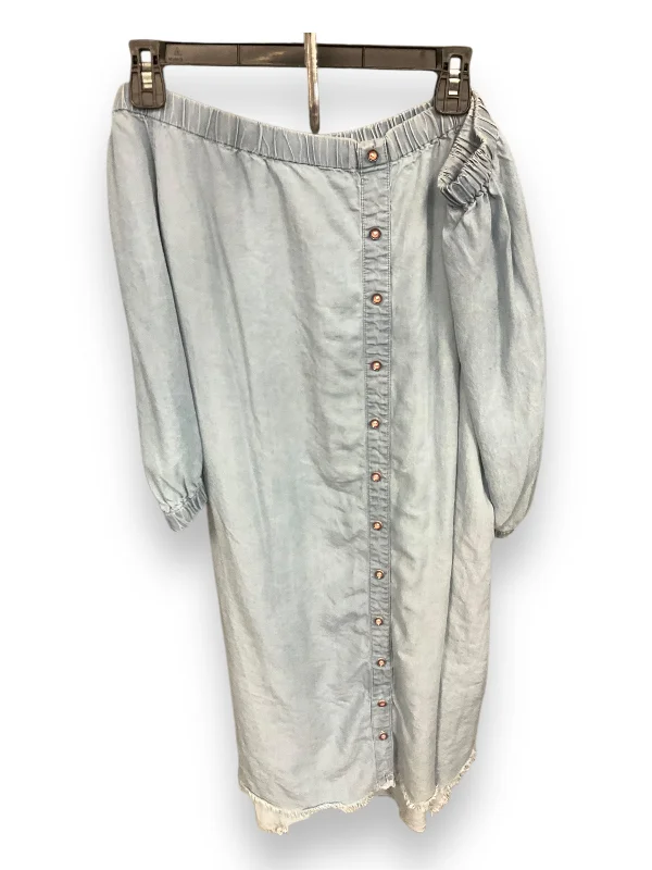 Best Deals Dress Casual Midi By Democracy In Blue Denim, Size: 2x