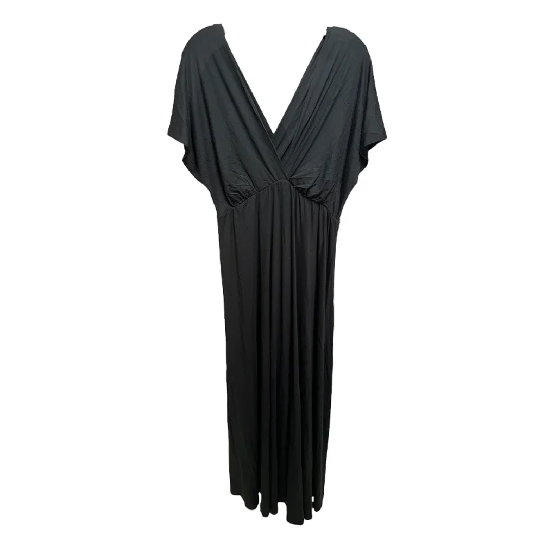 Daily Deals Dress Casual Maxi By 24seven In Black, Size: 2x
