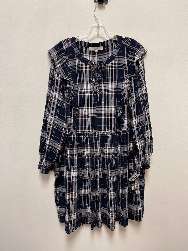 Midnight Madness Dress Casual Short By Loft In Navy, Size: 2x
