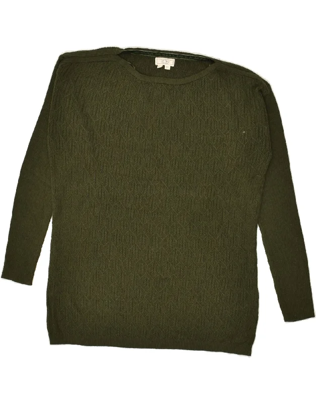 Special Price FAT FACE Womens Oversized Boat Neck Jumper Sweater UK 10 Small Green