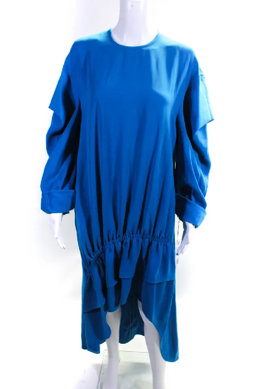New Deals Adeam Womens Ruched Parachute Dress Turquoise