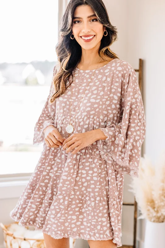 Fantastic Offers Create Your Own Happy Pale Mauve Spotted Dress