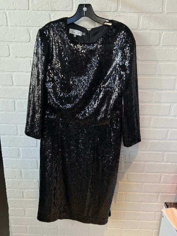Unmissable Offer Dress Party Midi By teri jon In Black, Size: 1x